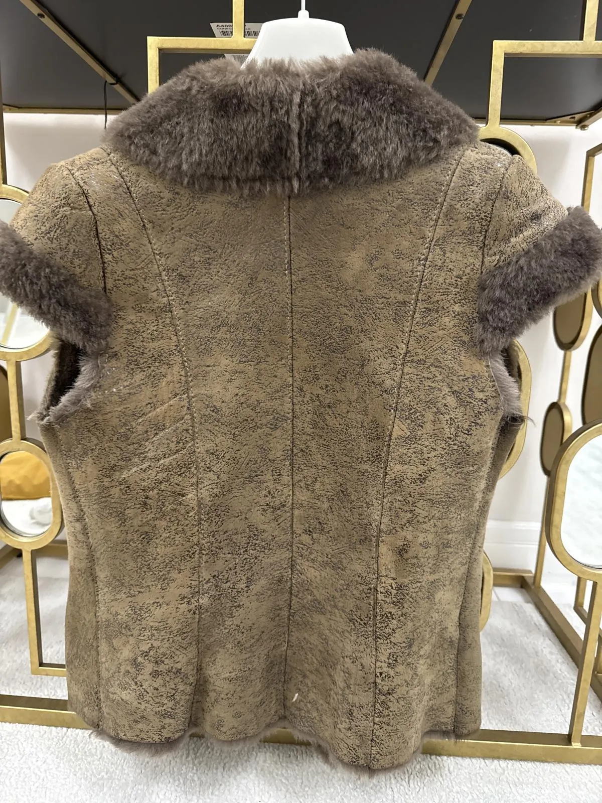 Vestă A&A Vesa EU 36 | Maro, Blană naturală - Image 4
