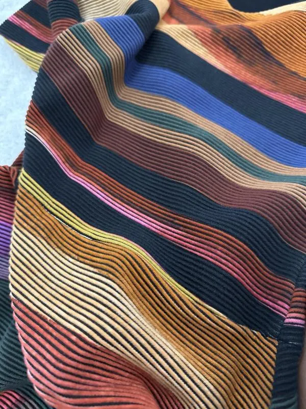 Rochie casual Desigual EU 38 | Multicolor, Midi, Mânecă scurtă, Dungi, Raion - Image 9