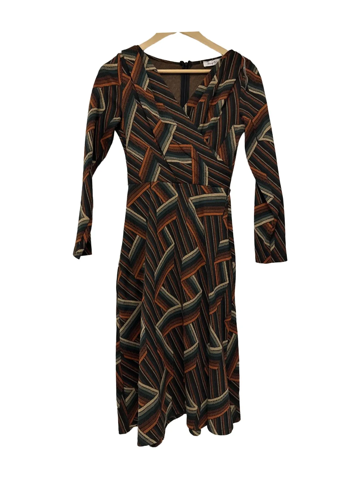 Rochie casual Roxelan EU 36 | Multicolor, Midi, Mânecă lungă