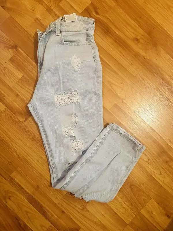 Blugi FB Sister EU 30 | Albastru, Lungi, Talie înaltă - Image 2