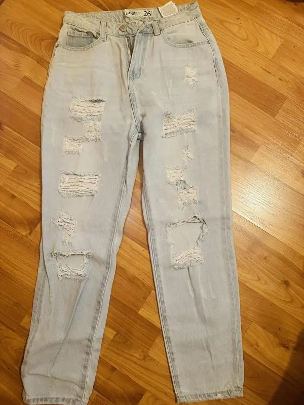 Blugi FB Sister EU 30 | Albastru, Lungi, Talie înaltă - Image 3