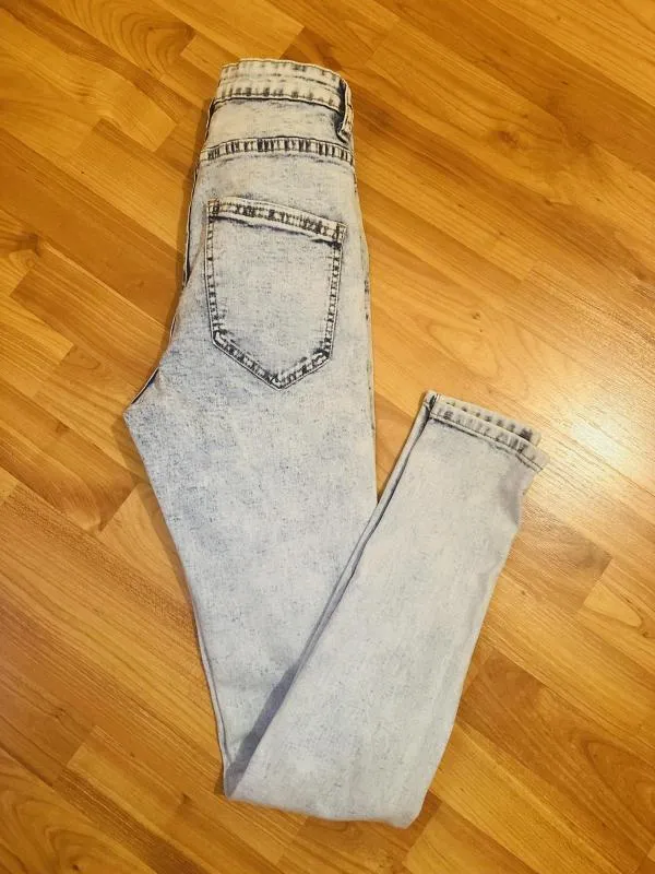 Blugi FB Sister EU 30 | Albastru, Lungi, Talie înaltă - Image 4
