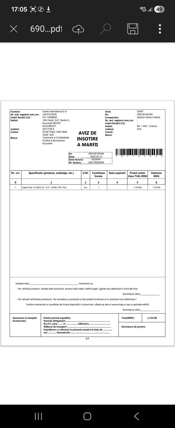 Apple iPad 10 (2022) 10.9