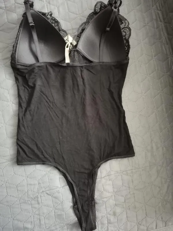 Body Pieces L | Negru, Normal, Bretele subțiri, Dantelă - Image 3