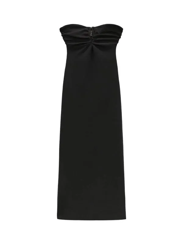 Rochie de seară Zara M | Negru, Midi, Fără mâneci