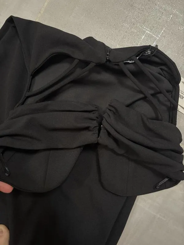 Rochie de seară Zara M | Negru, Midi, Fără mâneci - Image 3