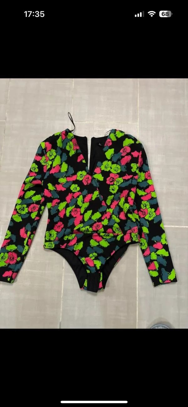Body Zara M | Multicolor, Normal, Mânecă lungă, Floral & Tropical - Image 6