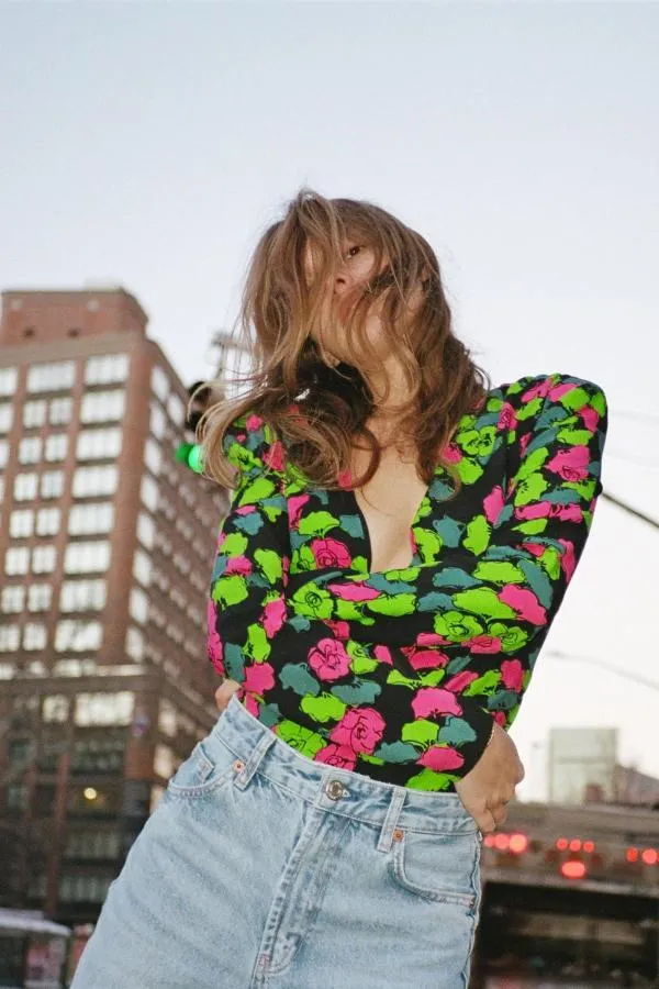 Body Zara M | Multicolor, Normal, Mânecă lungă, Floral & Tropical - Image 3