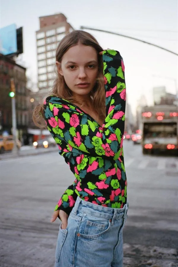 Body Zara M | Multicolor, Normal, Mânecă lungă, Floral & Tropical - Image 4
