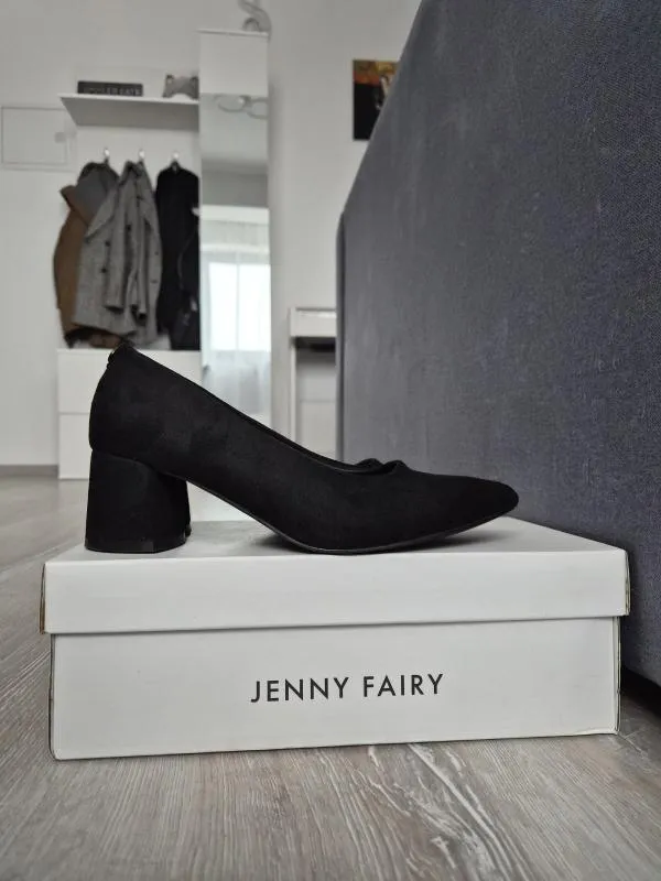 Pantofi cu toc mic Jenny Fairy EU 37 | Negru - Image 6
