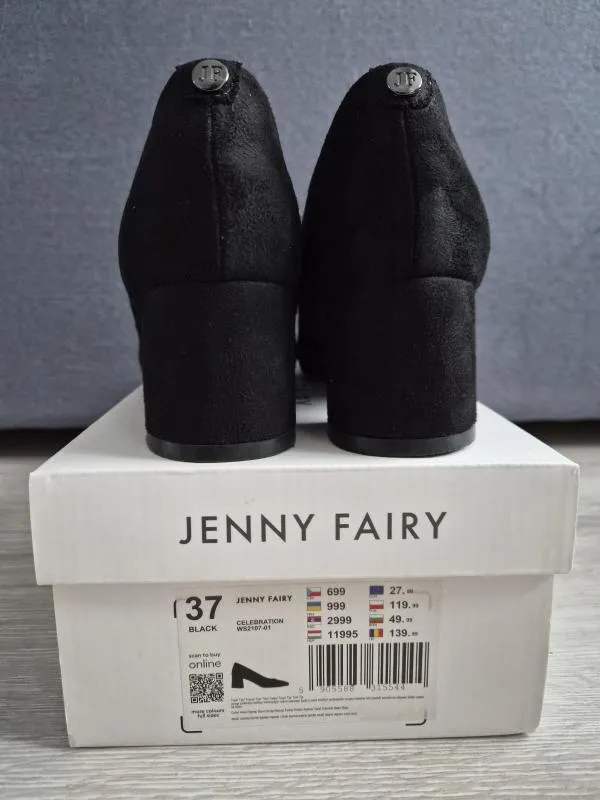 Pantofi cu toc mic Jenny Fairy EU 37 | Negru - Image 7