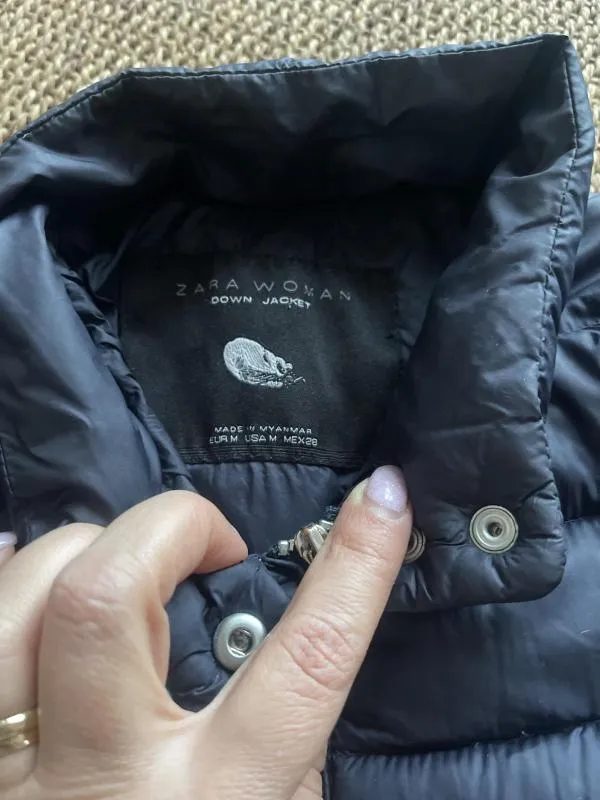 Geacă matlasată Zara EU 38 | Bleumarin, Fără glugă - Image 3