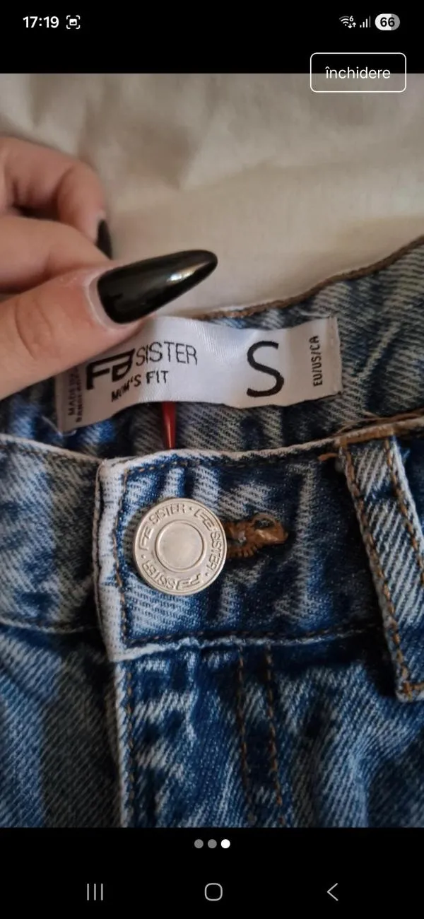 Blugi Fb sister EU 36 | Bleu, Lungi, Talie medie, Regular (Standard) fit - Image 4