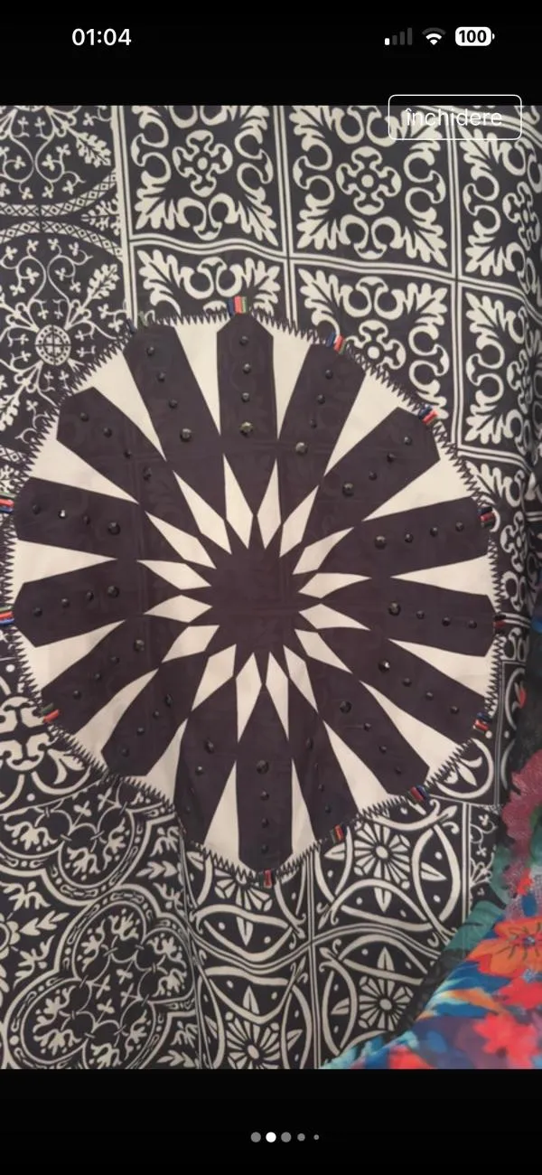 Bluză Desigual EU 36 | Multicolor, Normal, Mânecă lungă, Abstract & Color Block, Design asimetric - Image 3