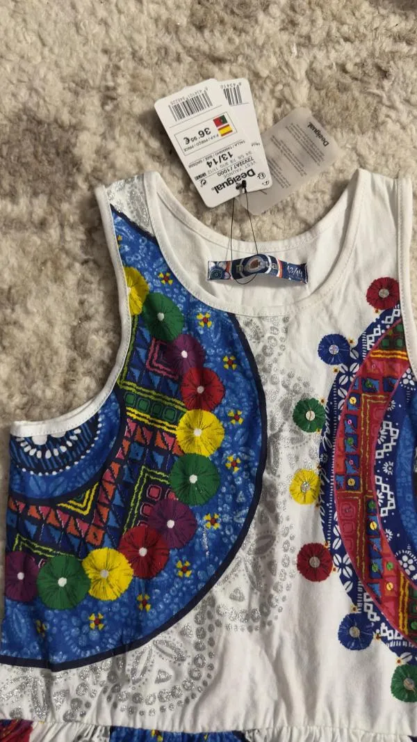 Rochie casual Desigual EU 36 | Multicolor, Midi, Abstract & Color Block, Design asimetric - Image 2