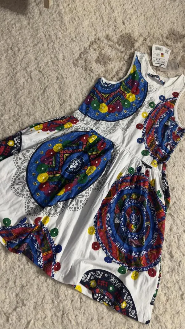 Rochie casual Desigual EU 36 | Multicolor, Midi, Abstract & Color Block, Design asimetric