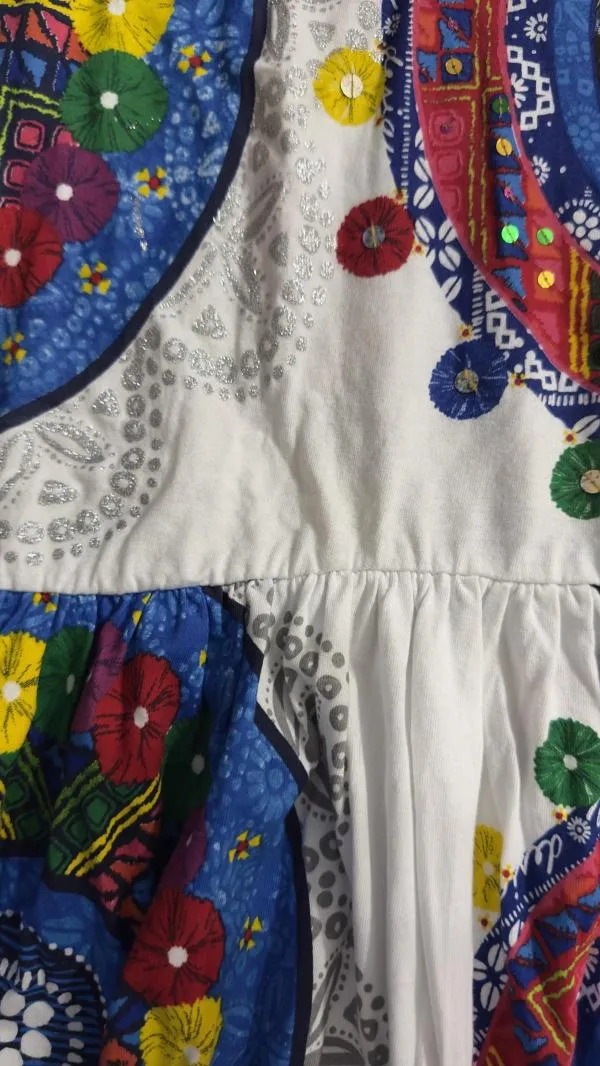 Rochie casual Desigual EU 36 | Multicolor, Midi, Abstract & Color Block, Design asimetric - Image 3