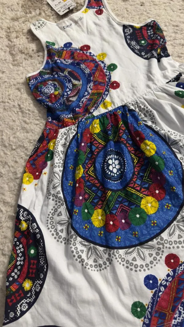 Rochie casual Desigual EU 36 | Multicolor, Midi, Abstract & Color Block, Design asimetric - Image 6