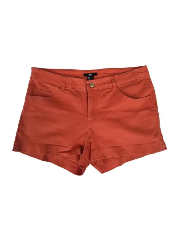 Blugi H&M EU 38 | Corai, Scurți, Talie medie, Bumbac