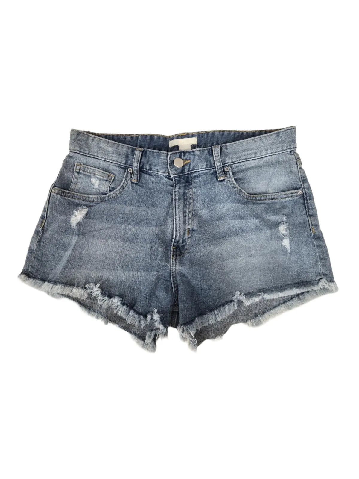 Blugi H&M EU 38 | Albastru, Scurți, Talie medie, Bumbac