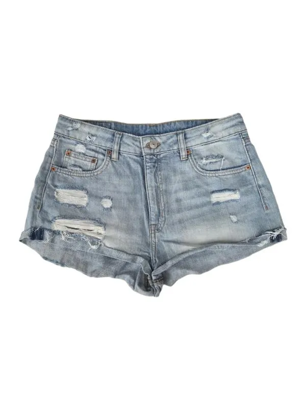 Blugi H&M EU 38 | Bleu, Scurți, Talie înaltă, Bumbac