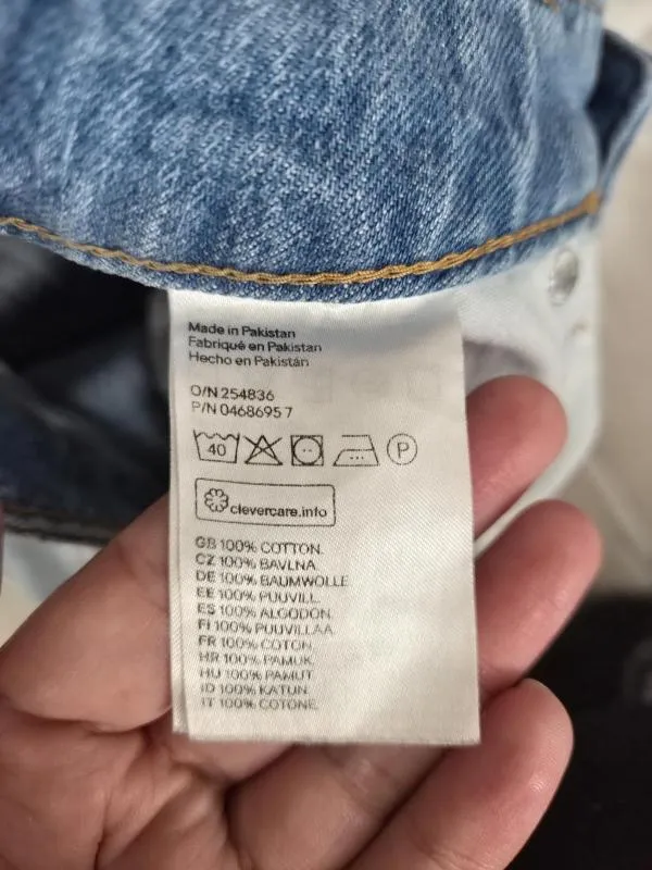 Blugi H&M EU 38 | Bleu, Scurți, Talie înaltă, Bumbac - Image 5