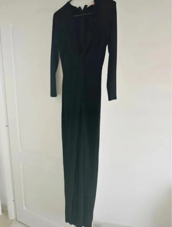 Rochie de seară Bogas M | Negru, Maxi, Mânecă lungă - Image 2
