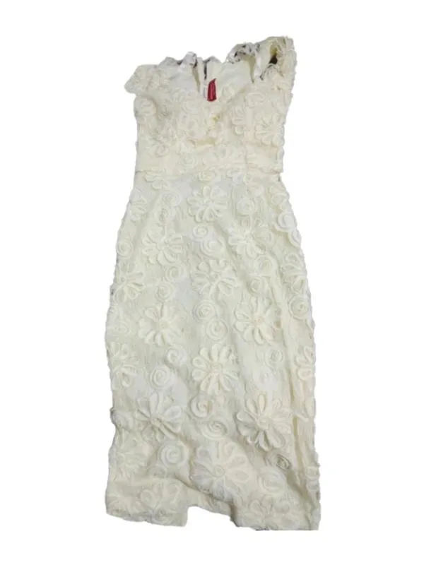 Rochie de seară Atmosphere S | Crem, Midi, Fără mâneci, Floral & Tropical