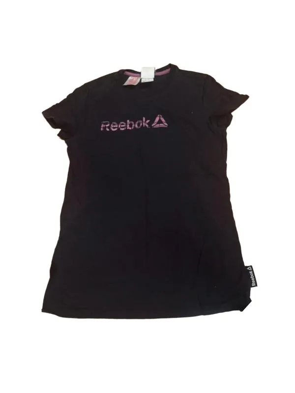 Tricou Reebok L | Negru, Normal, Mânecă scurtă, Logo, Bumbac