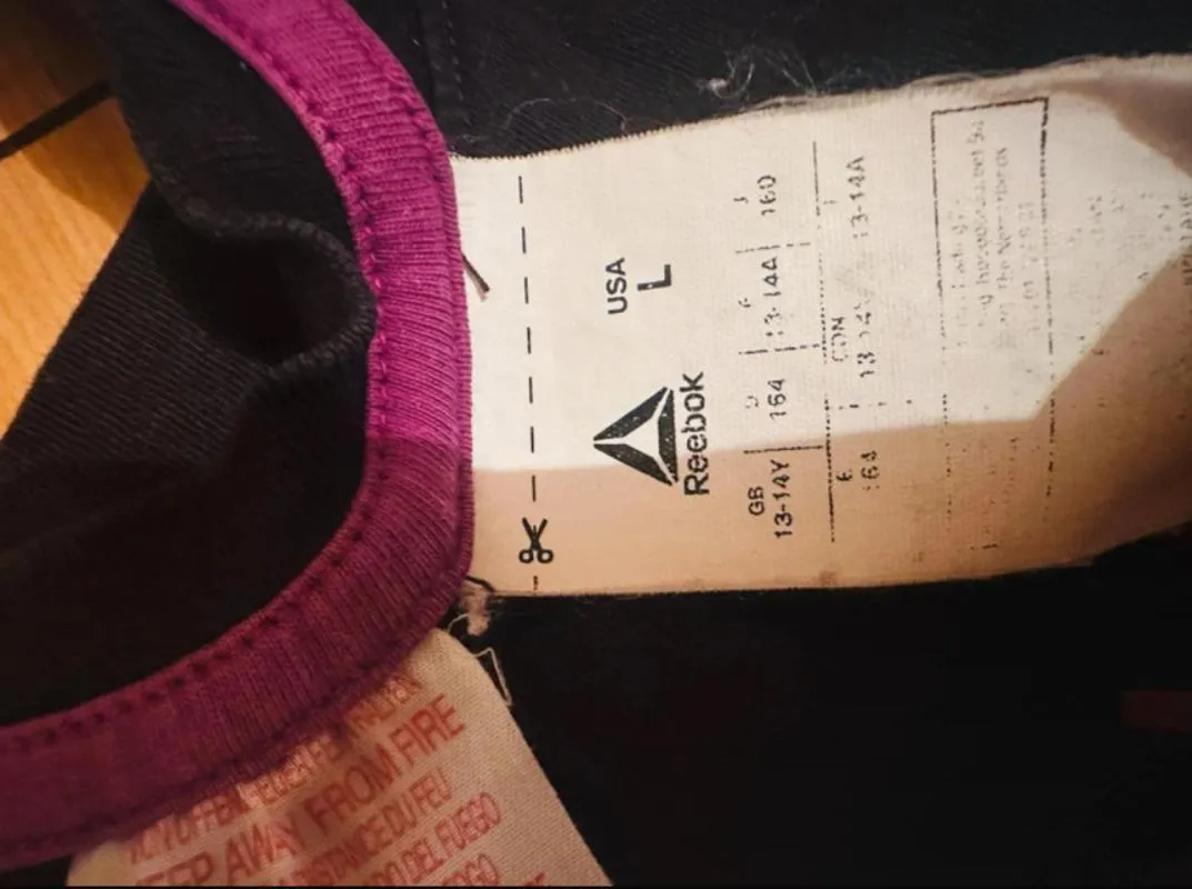 Tricou Reebok L | Negru, Normal, Mânecă scurtă, Logo, Bumbac - Image 3