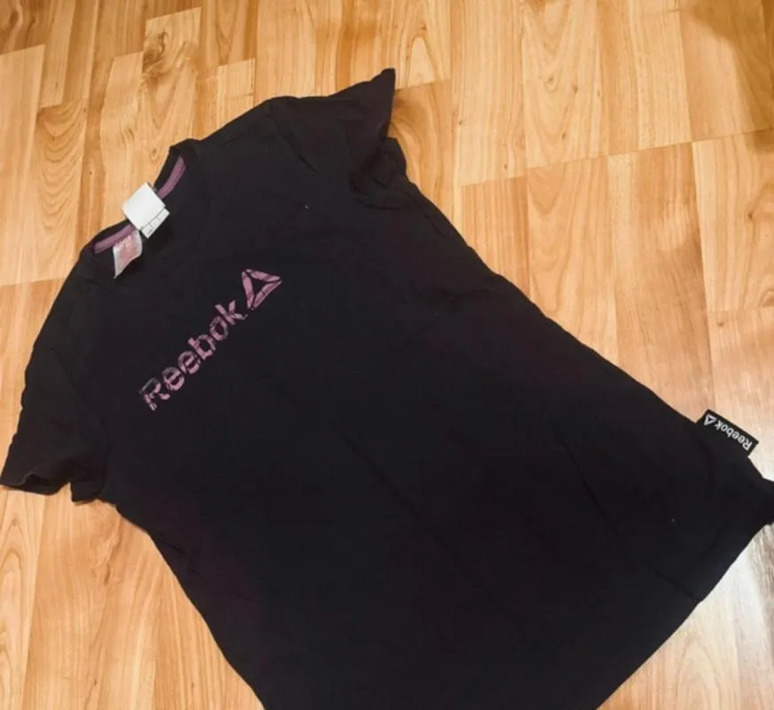 Tricou Reebok L | Negru, Normal, Mânecă scurtă, Logo, Bumbac - Image 5