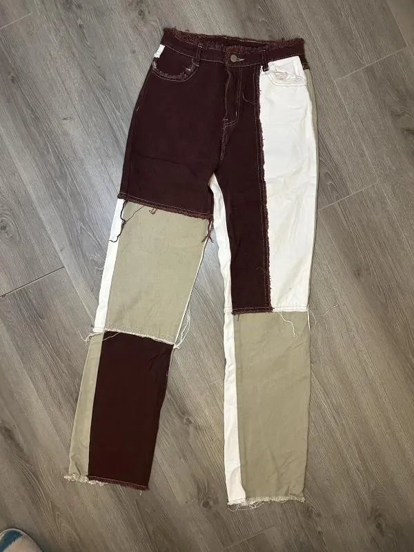 Blugi Shein EU 36 | Cărămiziu, Lungi, Talie înaltă - Image 2