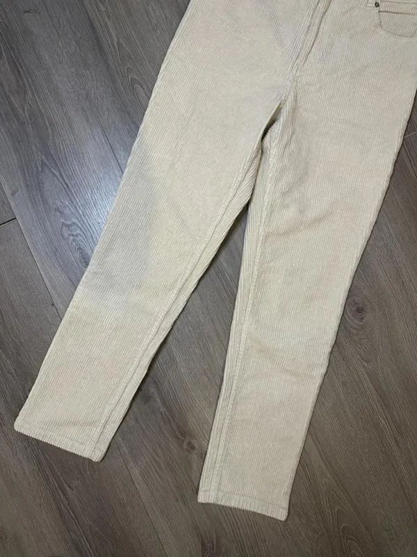 Pantaloni Monki EU 38 | Bej, Lungi, Talie înaltă, Reiat - Image 3