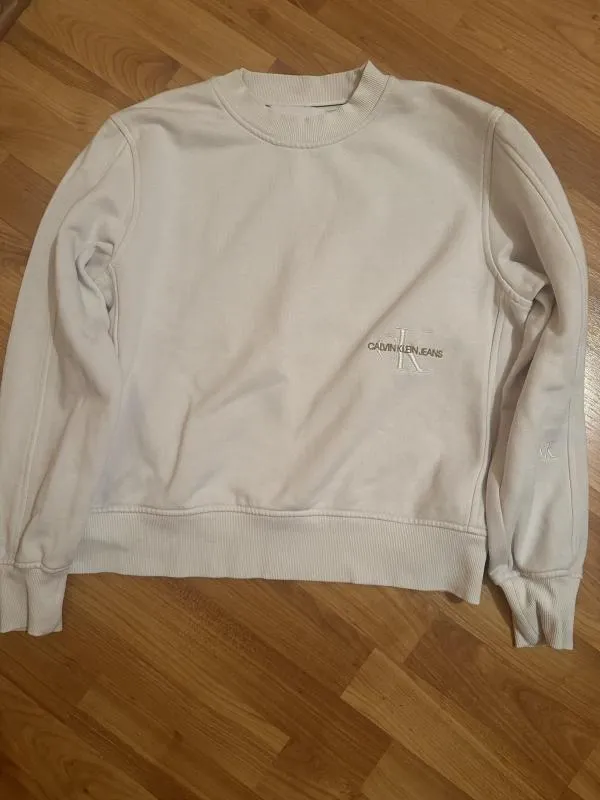 Bluză sport Calvin Klein M | Alb, Logo, Bumbac - Image 2