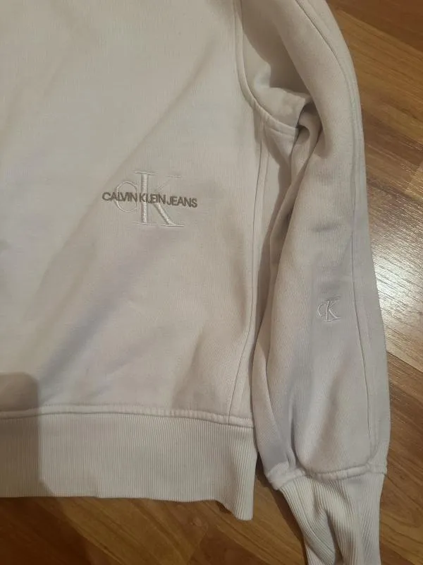 Bluză sport Calvin Klein M | Alb, Logo, Bumbac - Image 3
