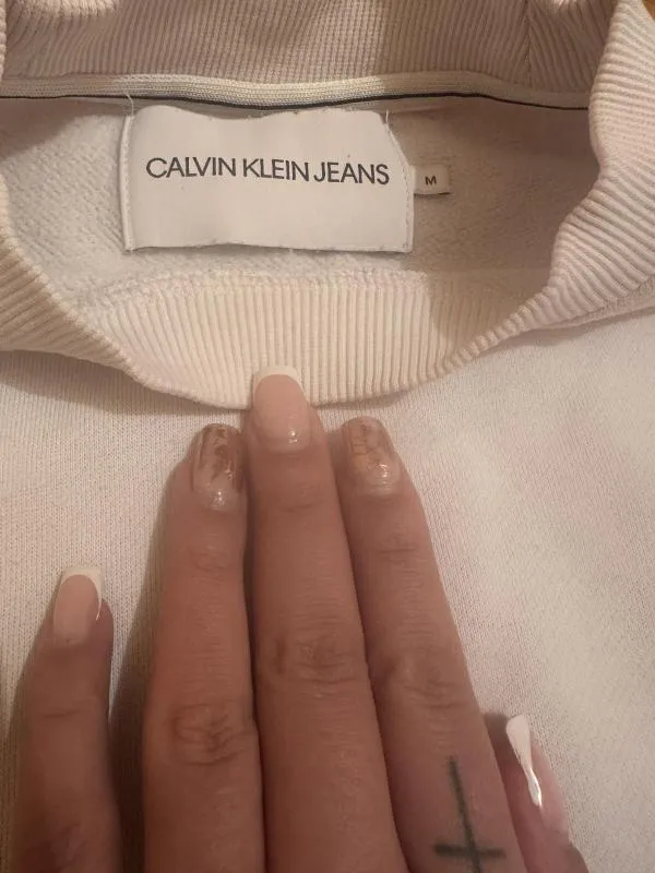 Bluză sport Calvin Klein M | Alb, Logo, Bumbac - Image 4