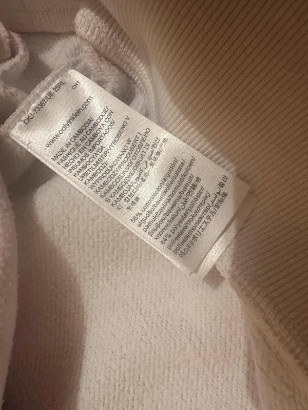 Bluză sport Calvin Klein M | Alb, Logo, Bumbac - Image 5