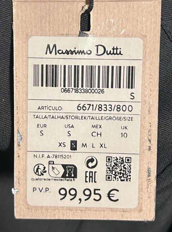 Rochie office Massimo Dutti EU 40 | Negru, Maxi, Mânecă lungă, Vâscoză - Image 9
