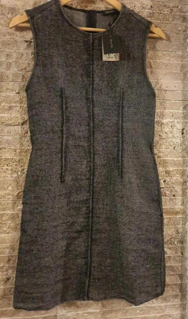 Rochie casual Massimo Dutti EU 38 | Gri, Mini, Fără mâneci, Lână - Image 2