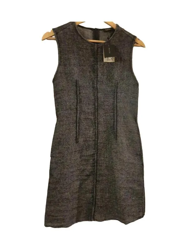 Rochie casual Massimo Dutti EU 38 | Gri, Mini, Fără mâneci, Lână