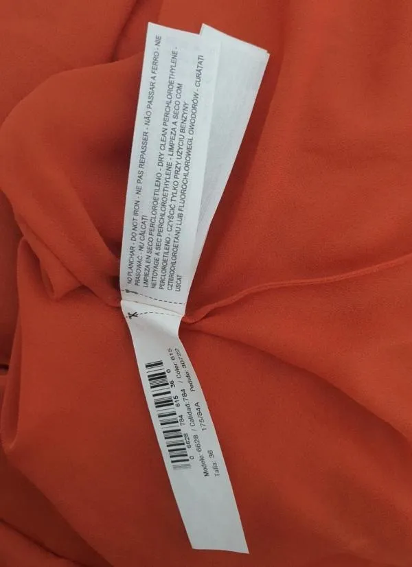 Rochie de seară Massimo Dutti EU 36 | Cărămiziu, Midi, Fără mâneci, Poliester - Image 11