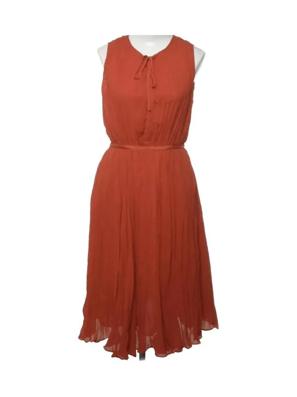 Rochie de seară Massimo Dutti EU 36 | Cărămiziu, Midi, Fără mâneci, Poliester