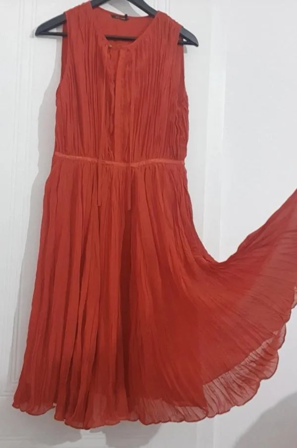 Rochie de seară Massimo Dutti EU 36 | Cărămiziu, Midi, Fără mâneci, Poliester - Image 4