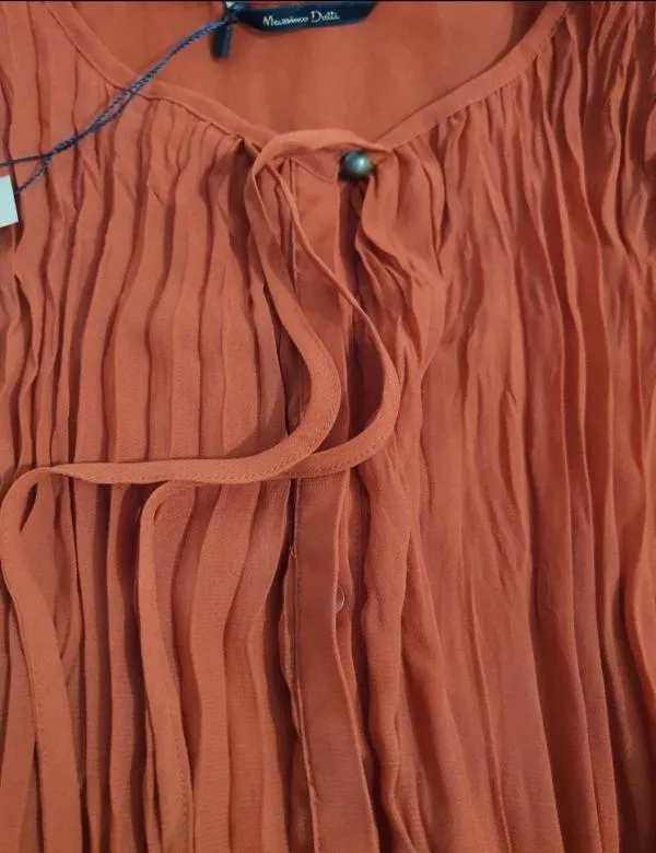 Rochie de seară Massimo Dutti EU 36 | Cărămiziu, Midi, Fără mâneci, Poliester - Image 6