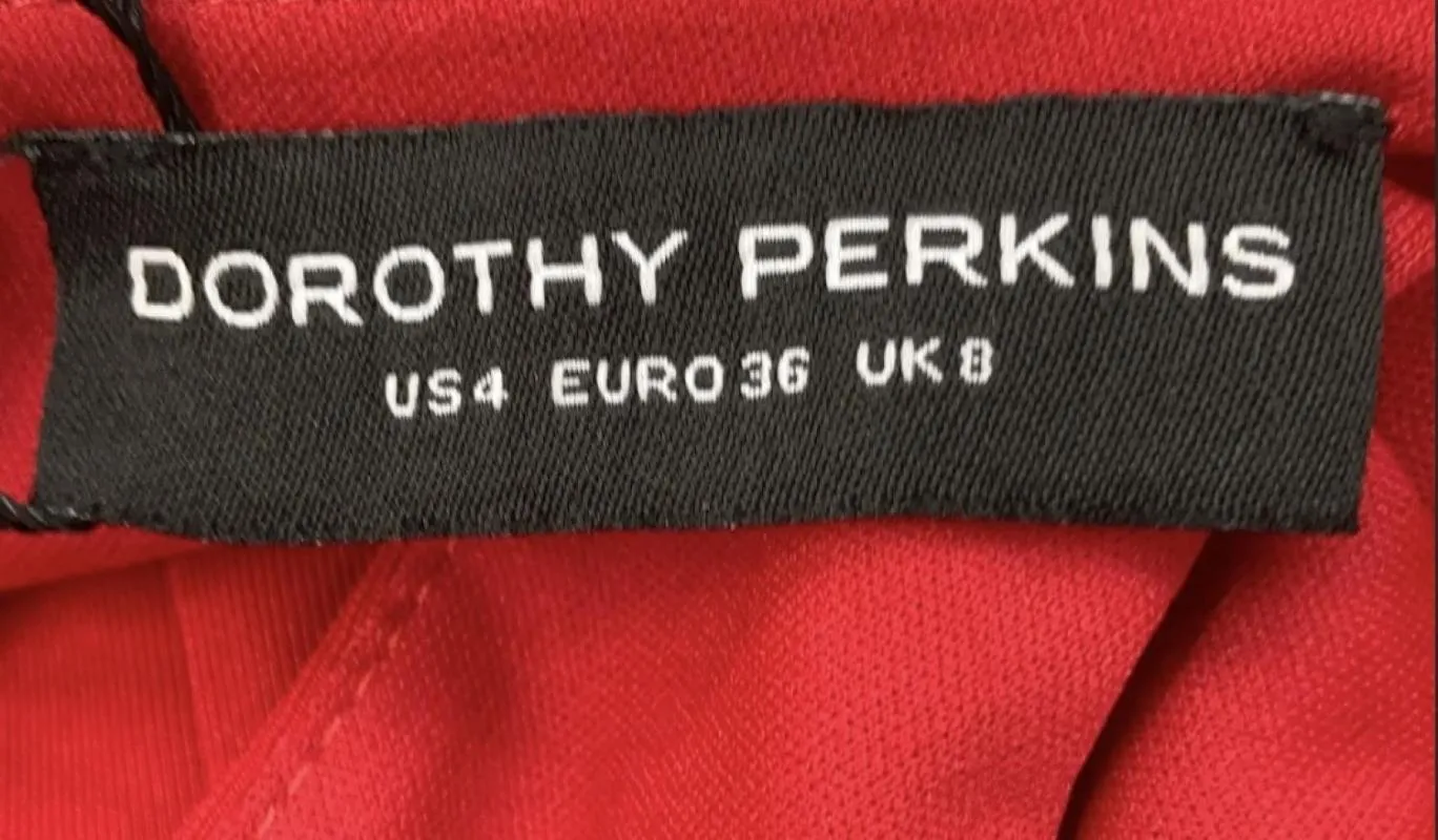 Rochie de ocazie Dorothy Perkins EU 36 | Roșu, Mini, Fără mâneci, Pietre decorative, Elastan - Image 3