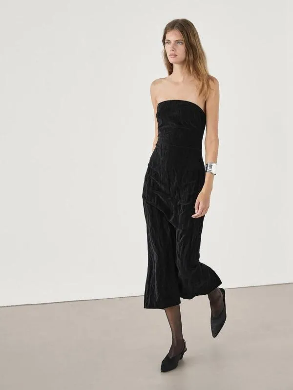 Rochie de seară Massimo Dutti EU 38 | Negru, Midi, Cu umerii goi - Image 2