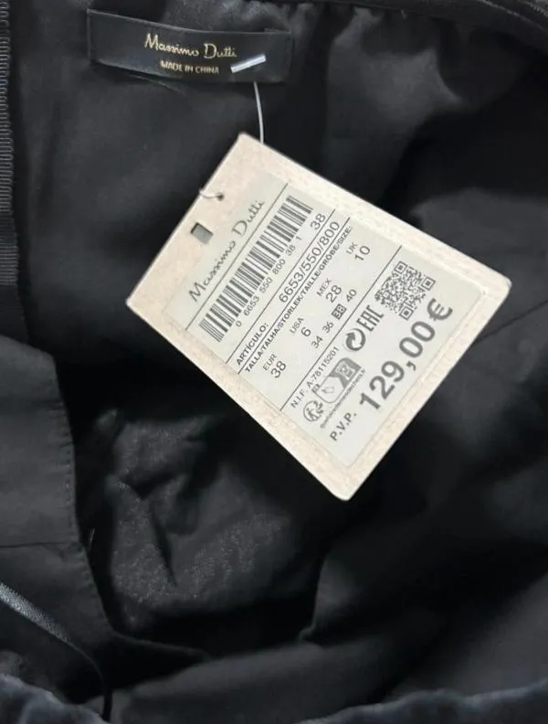 Rochie de seară Massimo Dutti EU 38 | Negru, Midi, Cu umerii goi - Image 9