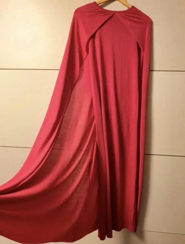 Rochie de seară Zara S | Fuchsia, Maxi, Mânecă lungă, Vâscoză - Image 6