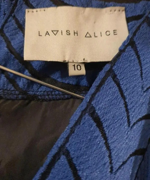 Rochie de ocazie Lavish Alice EU 38 | Albastru, Midi, Mânecă lungă, Poliester - Image 9