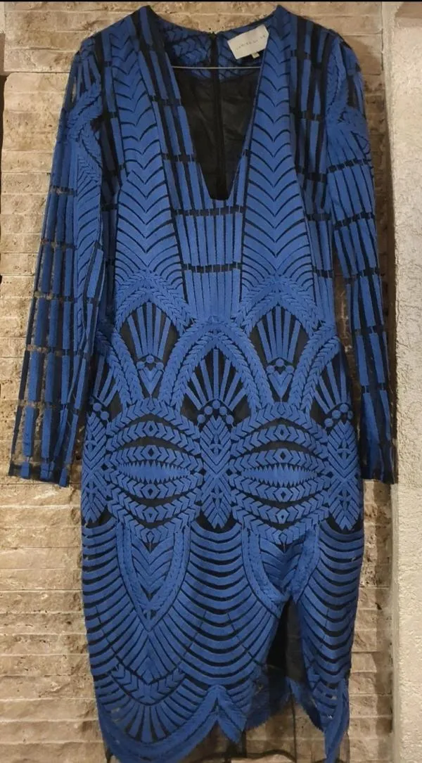 Rochie de ocazie Lavish Alice EU 38 | Albastru, Midi, Mânecă lungă, Poliester - Image 5